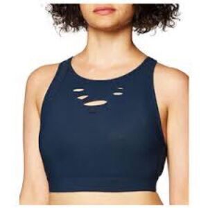 ❌ALO yoga Women's Navy Blue Cutout Sports Bra non padded medium